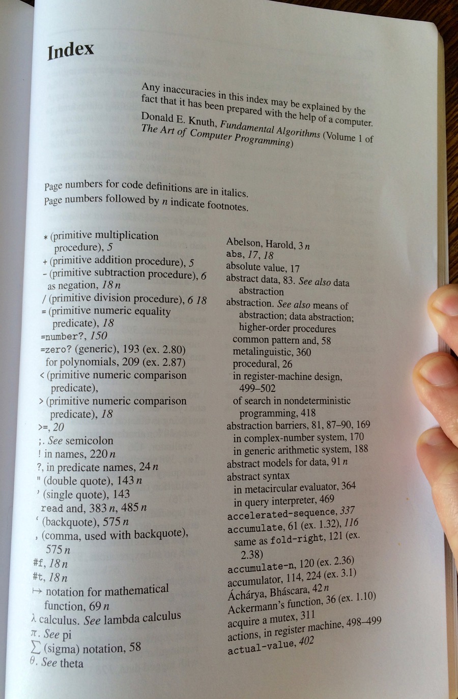 An index.
